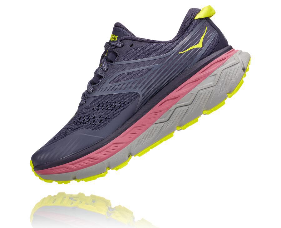 Trail Shoes Womens - Hoka One One Stinson Atr 6 - Navy - DOXNZIG-26